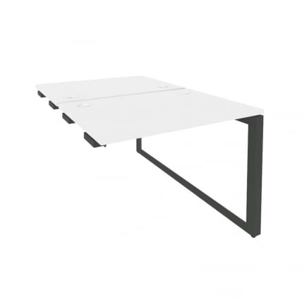 Стол-приставка двойной на О-образном м/к к опорым элем. ОНИКС О.МО-Д.СПР-1.7 Белый Бриллиант/Антрацит / ONIX O.MO-D.SPR-1.7_0