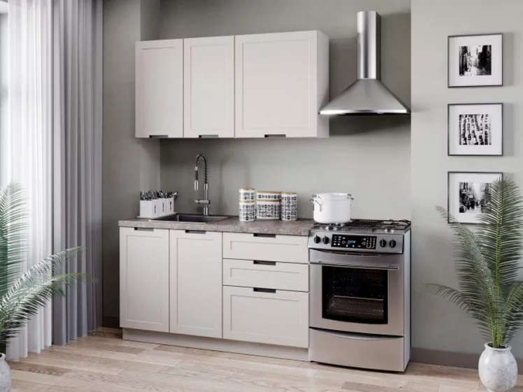 Тумба кухонная 800 с 2 ящиками ЛЮКС (4) Джамис ЛД 296.150.000.094 Белый Кашмир_2