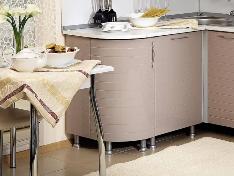 Тумба кухонная окончание 316 радиусная Анастасия ЛД 018.333.000 Капучино_2