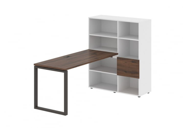 Рабочая станция EDIS EQRST 1115 Дуб Денвер темный Мокко Белый_0