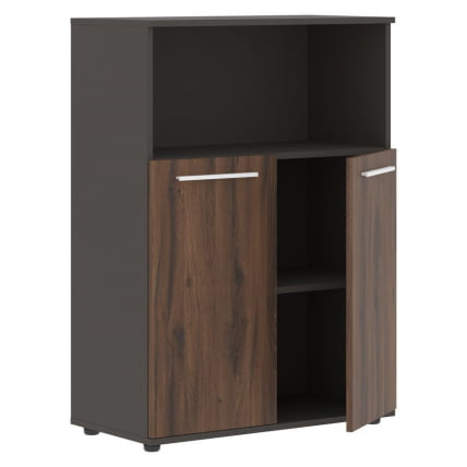 Шкаф с глухими малыми дверьми ЕДИС ЕМCС 85.3 Дуб Денвер темный Белый Мокко / EDIS EMCS_1