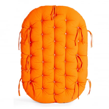 Диван MAMASAN/МАМАСАН 23/02 W /с подушкой/ подушка 182х119 см, 169х102х80 см, Antique brown (античный черно-коричневый), ткань, оранжевый, С 23_15