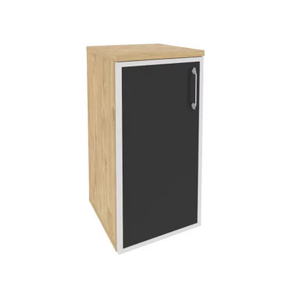 Шкаф низкий узкий левый ОНИКС О.СУ-3.2Р(Л) блаcк Тиквуд Светлый / ONIX O.SU-3.2R(L) black_0