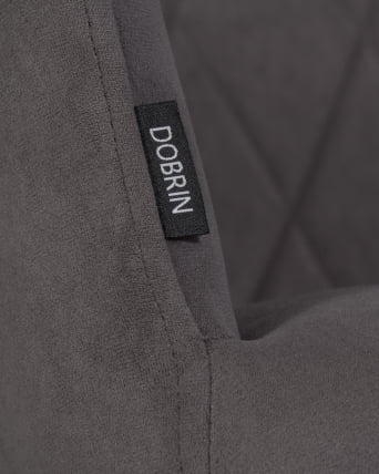 Стул обеденный DOBRIN ROBY велюр Catania Chocolate_8