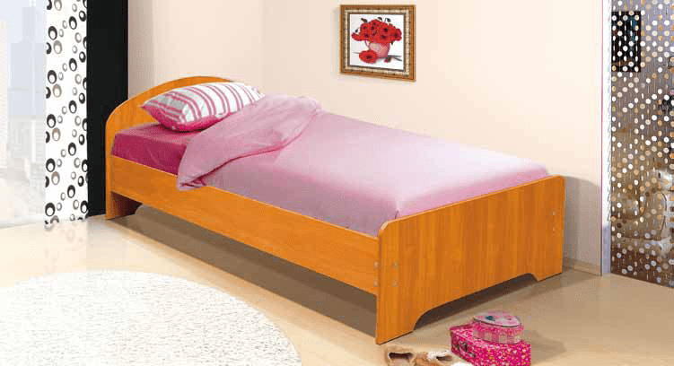 Кровать 800 х 1900 мм с низкой ножной спинкой Дуб молочный_0