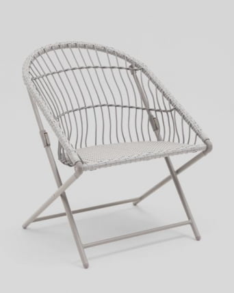 Комплект складной мебели для сада Солей светло-серый / Soley_1