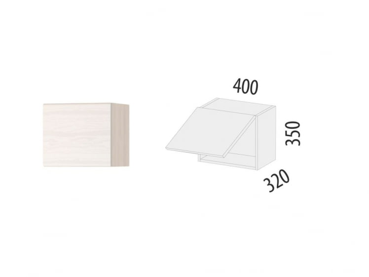 Антресоль (с системой плавного закрывания) Графит 74.105 Сосна Астрид /Ваниль_1