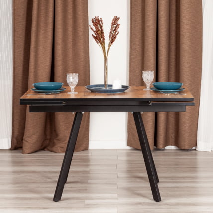 Стол VIGO ЛДСП/HPL/металл, 120 x 80 x 30 х 30 х 75 см, Дуб Вотан/черный_10