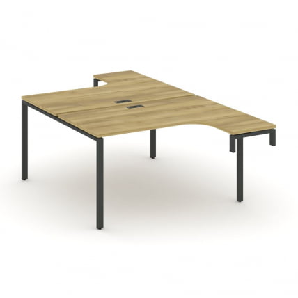 Рабочая станция-надставка на опорные тумбы CONCEPT CN.DSAN-002 Дуб Винченцо Черный_0