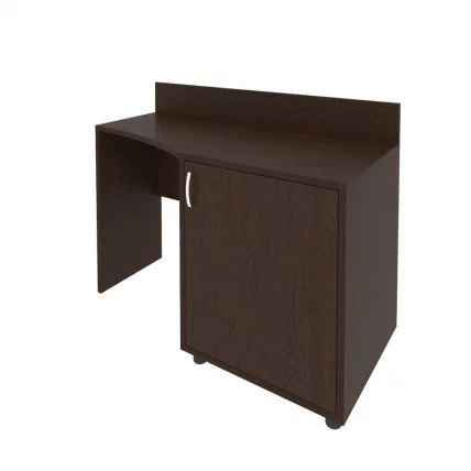 Стол (узкий) с тумбой и бортиком (правый) LIGHT С-СТУ-120 Пр Венге Цаво_0