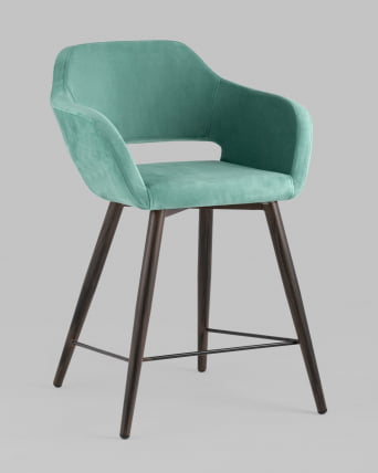 Стул полубарный Саймон ПЛ велюр Морской_1