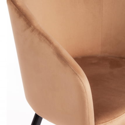 Кресло LA FONTAIN (mod. 004) вельвет/металл, 60 х 57 х 84 см , коричневый (HLR11)/черный_5