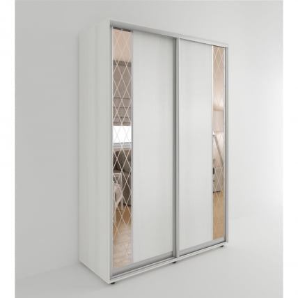 Шкаф-купе 2-х дверный Акцент-Вера ДР 1600х600 Выбеленное дерево_0