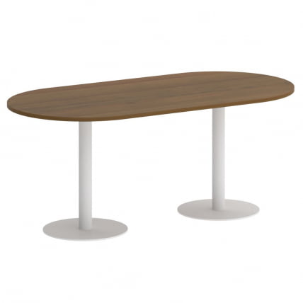 Стол овальный HOME OFFICE VR.SP-5-180.1 Орех Гварнери/Белый металл_0