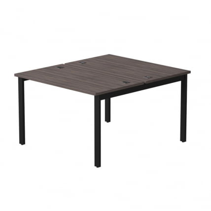 Бенч-система на 2 места на металлокаркасе, опоры 45 гр Everprof EVO 254S015 Дуб Пасадена Черный_0