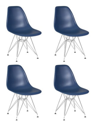 Стул обеденный ДОБРИН ДСР (ножки хром, цвет тёмно-синий (БЕ-12)) 4 шт / DOBRIN DSR (BE-12))_0