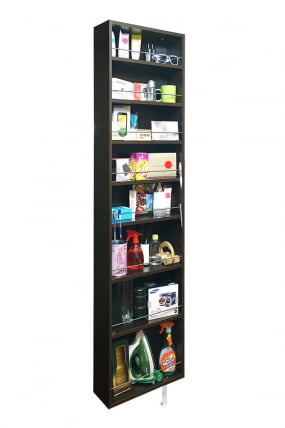 Поворотный шкаф в черном глянцевом стекле Драйв Шелф (правый) Венге_6