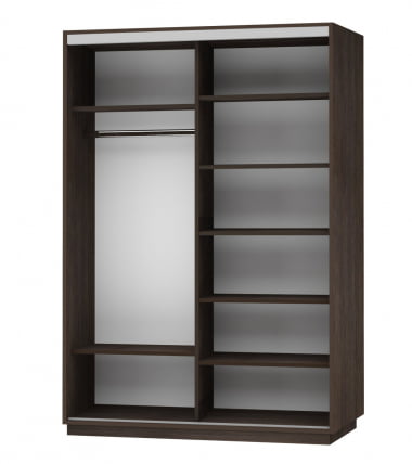 Шкаф-купе двухдверный Экспресс Дуо Экспенс 1600х2200х Венге / 1600х2200h_1