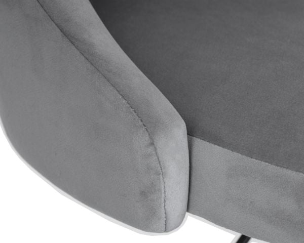 Стул барный ДОБРИН ДЖОСЕПХ БЛАCК (серый велюр (МДЖ9-75)) 2 шт / DOBRIN JOSEPH BLACK (MJ9-75))_6