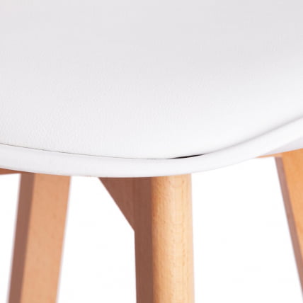 Стул барный TULIP BAR (mod. C1014H-1) / 1 шт. в упаковке пластик/дерево, 42 х 47,5 х 104 см, White (Белый) 70029/ натуральный_8