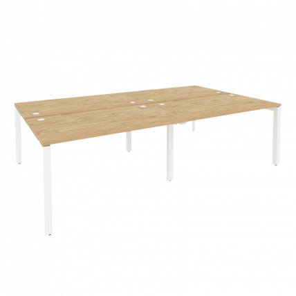 Рабочая станция на П-образном м/к ОНИКС О.МП-Д.РС-4.3.8 Тиквуд Светлый/Белый / ONIX O.MP-D.RS-4.3.8_0
