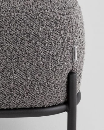 Пуф Стоун П ткань букле темно-серый_3