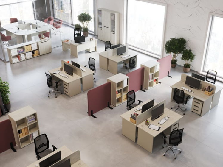 Экран на один стол New Line NLN36381202 Дуб шамони светлый_1