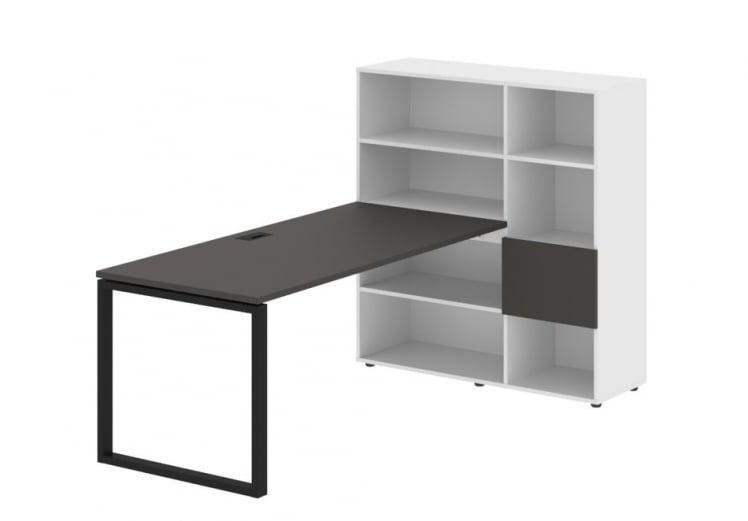 Рабочая станция EDIS EQRST 1217 Мокко Черный Белый_0