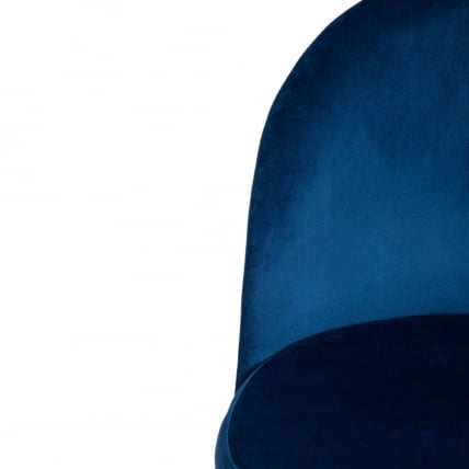 Стул MELODY (mod. 4997) металл/вельвет, 52х49х78см, темно-синий/черные ножки_8