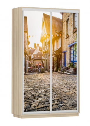 Шкаф-купе двухдверный Экспресс Дуо 1200х2400х Улица/Ясень шимо светлый / 1200х2400h_0