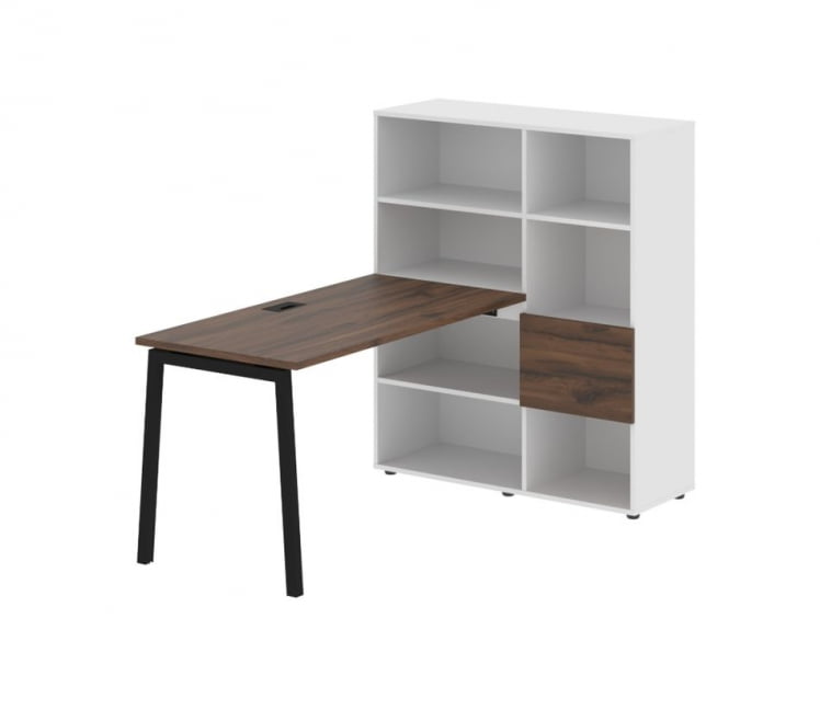 Рабочая станция ЕДИС ЕЛРСТ 1113 Дуб Денвер темный Черный Белый / EDIS ELRST_0