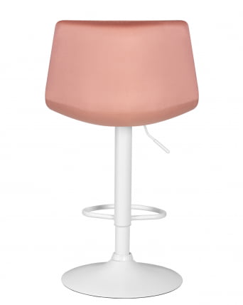 Стул барный ДОБРИН ТАИЛОР ВХИТЕ (пудрово-розовый велюр (МДЖ9-32)) 2 шт / DOBRIN TAILOR WHITE (MJ9-32))_5