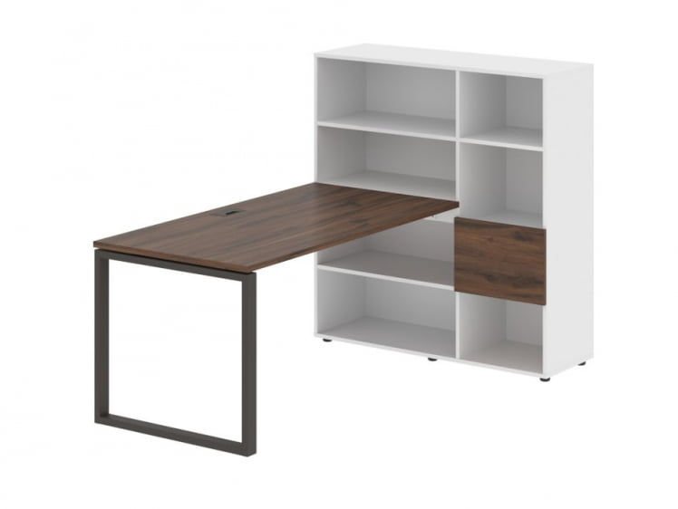Рабочая станция EDIS EQRST 1215 Дуб Денвер темный Мокко Белый_0