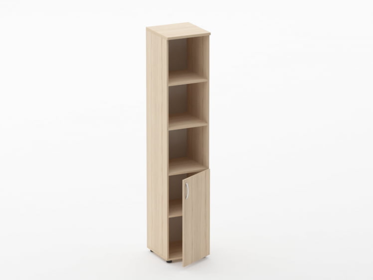 Шкаф высокий полуоткрытый Glassy 6.19.12Пр Дуб молочный_1