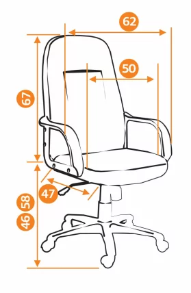 Кресло руководителя Leader бордо 2604_6
