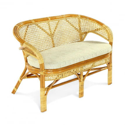 Диван 2х местный Пеланги, подушки на молнии Pelangi 02/15-4 молочный шоколад_0