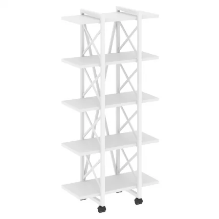 Стеллаж на колесных опорах - 5 полок LOFT VR.L-MST.K-5.4V Металл белый Белый Бриллиант_0