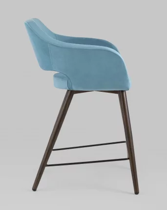 Стул полубарный Саймон ПЛ велюр Пыльно-голубой_2