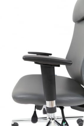 Офисное кресло CХАИРМАН 500 ЛЮКС (ЛУКС) ЭКО экокожа Серый / CHAIRMAN (LUX)_3