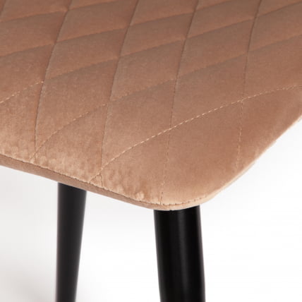 Стул CHILLY X (mod. 7096-1) ткань/металл, 45x53х88 см, высота до сиденья 50 см, бежевый barkhat 5/черный_7