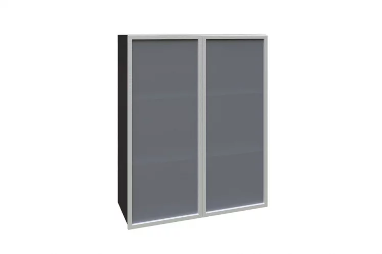 Шкаф кухонный 800 высокий со стеклом Шервуд ЛД 281.461.000.041 Черный_0