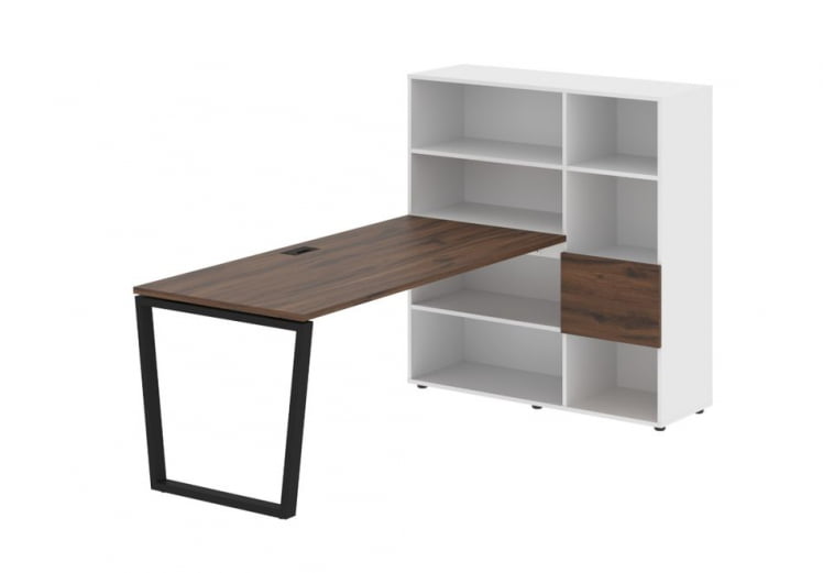 Рабочая станция ЕДИС ЕВРСТ 1217 Дуб Денвер темный Черный Белый / EDIS EVRST_0