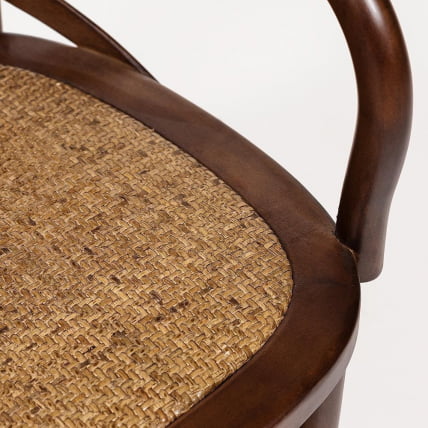 Стул с подлокотниками CРОСС (мод.CБ2008) дерево береза, 91х55х52см, Темный Орех (№5) / CROSS (mod.CB2008)_4