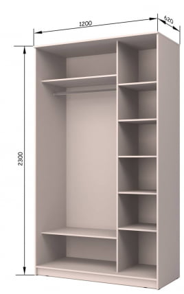Шкаф-купе Хит-23-12-11 Ясень шимо темный_2