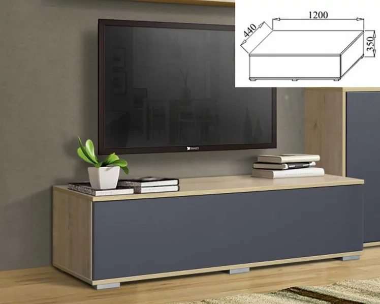 Тумба Куб К03 Белый софт Черный ясень_1