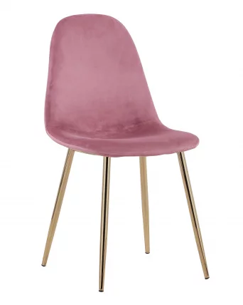Стул Валенсия велюр золотые ножки Пыльно-розовый_0