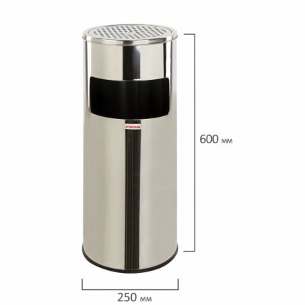 Урна с пепельницей LAIMA PROFESSIONAL 27 литров Серебристый_1