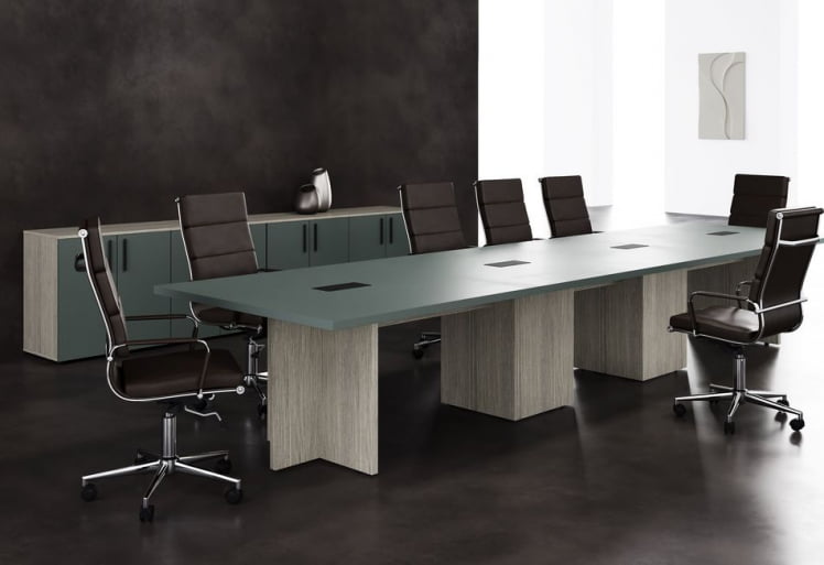 Кабинет для переговоров ВЕЛИОН №3 Нефрит Дуб Сильвер / VELION_0