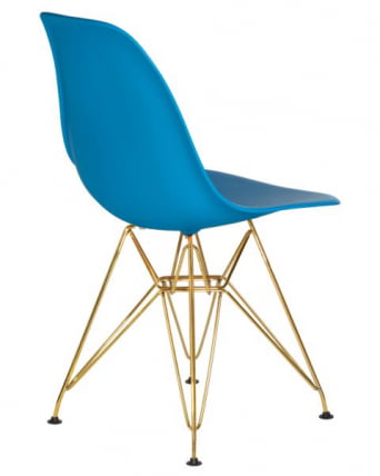 Стул обеденный ДОБРИН ДСР (ножки золотые, цвет голубой (БЕ-02)) 4 шт / DOBRIN DSR (BE-02))_4