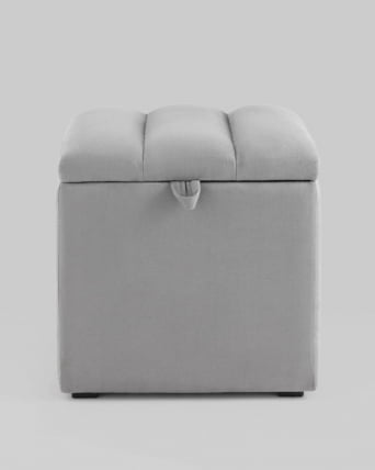 Пуф с крышкой Нильсон велюр Серый_3